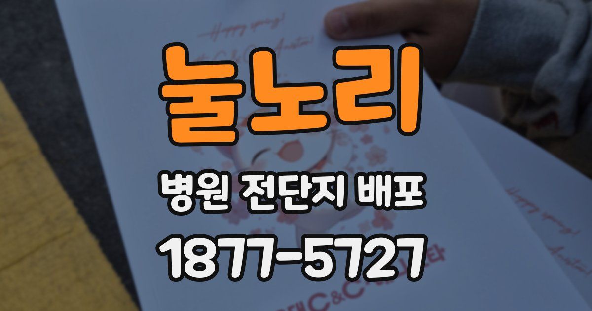 눌노리 병원 전단지 배포