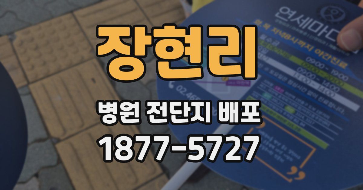 장현리 병원 전단지 배포