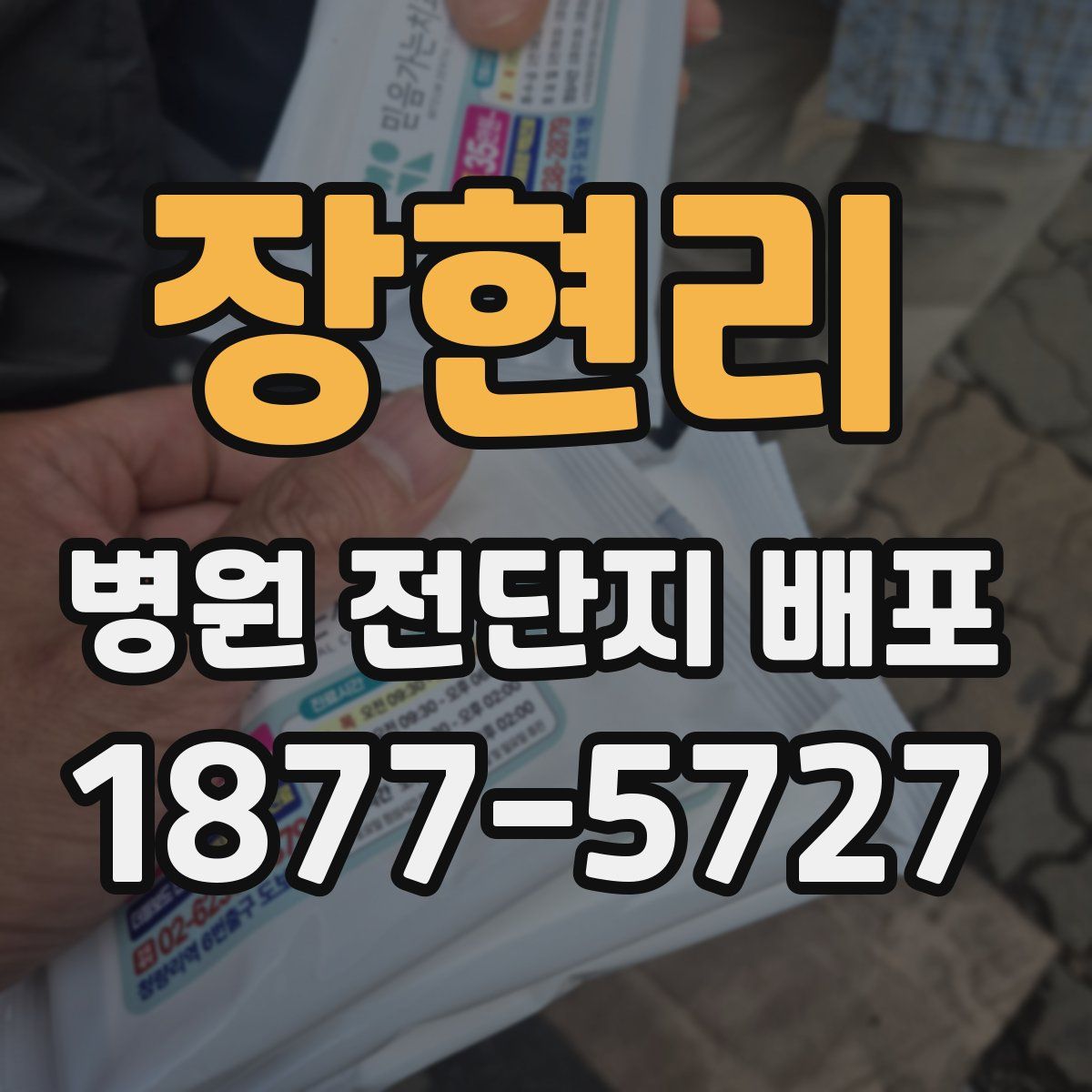 장현리 병원 전단지 배포