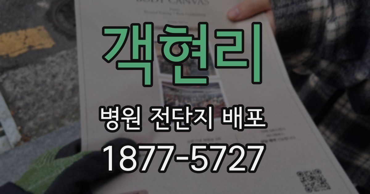 객현리 병원 전단지 배포