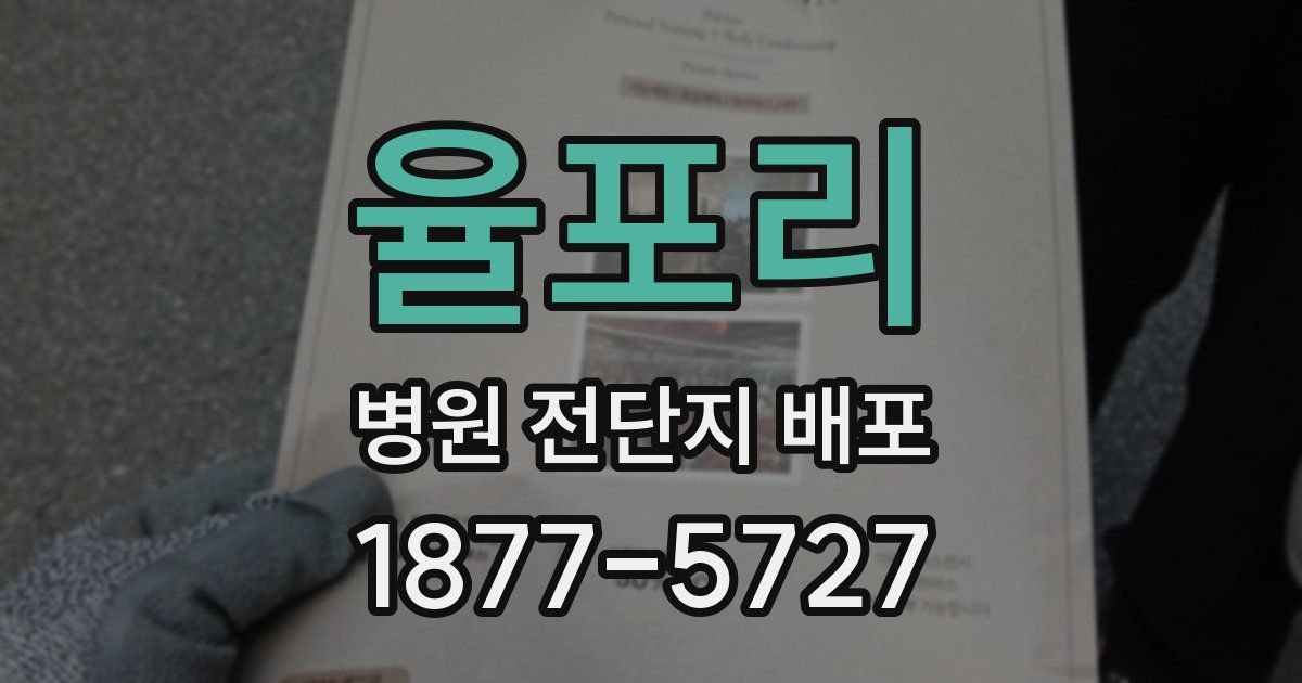 율포리 병원 전단지 배포