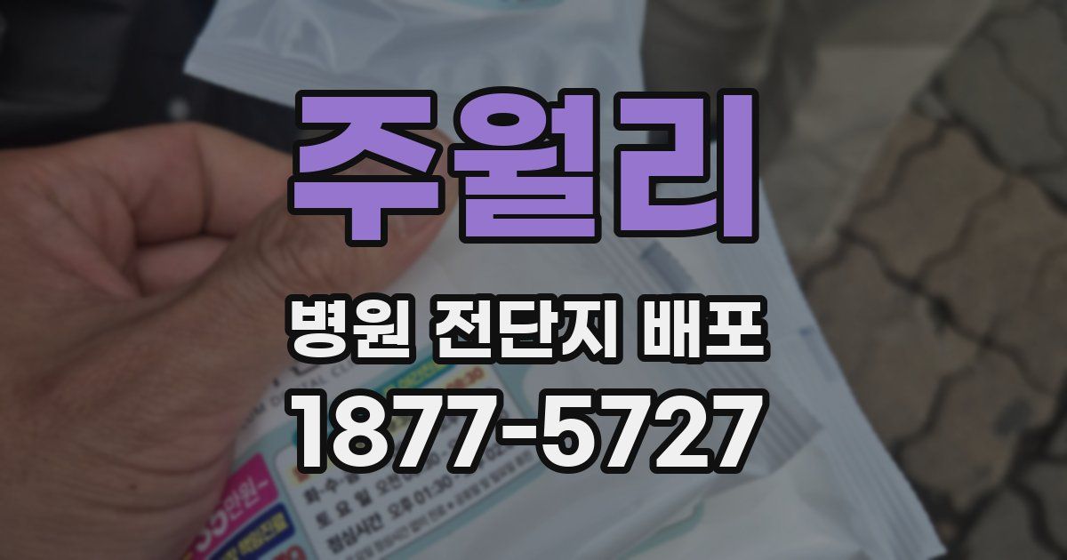 주월리 병원 전단지 배포