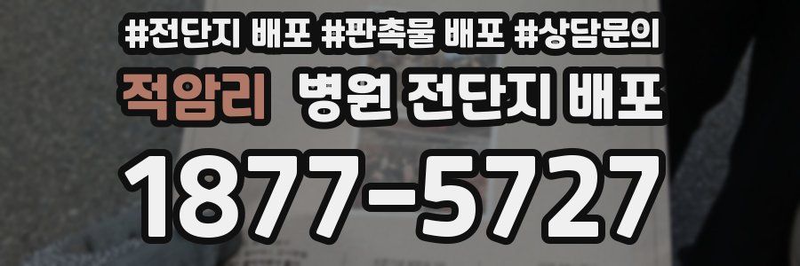 적암리 병원 전단지 배포