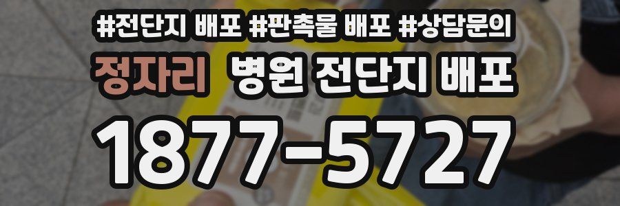 정자리 병원 전단지 배포