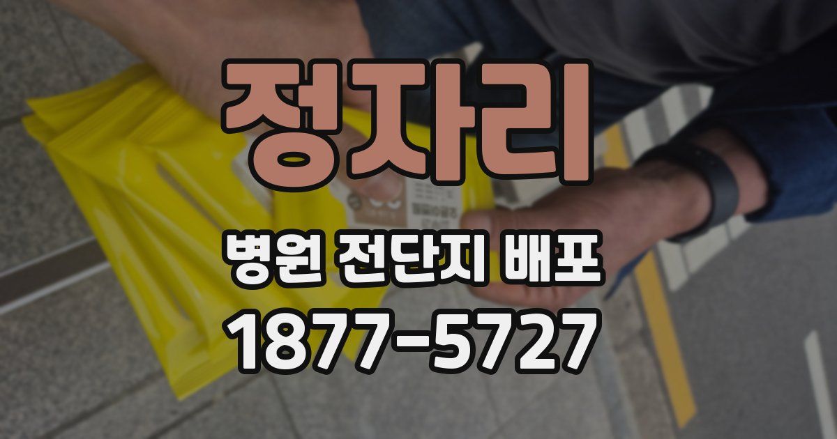 정자리 병원 전단지 배포