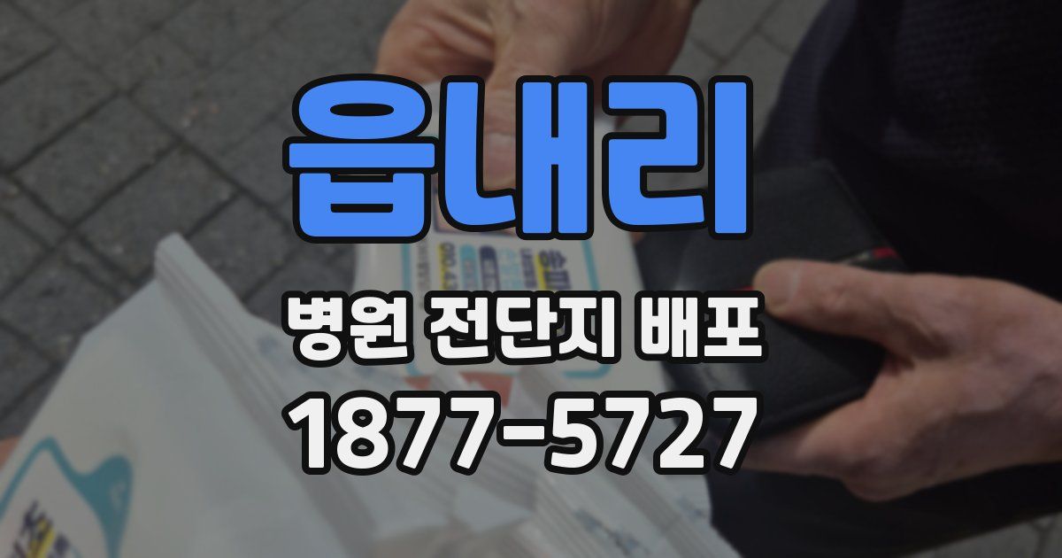 읍내리 병원 전단지 배포