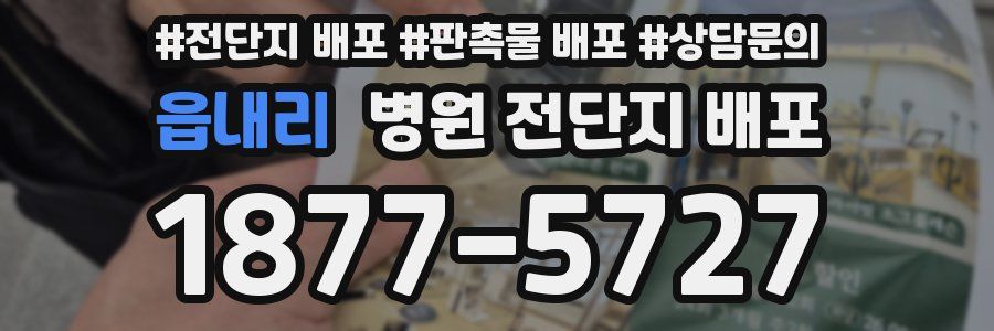 읍내리 병원 전단지 배포