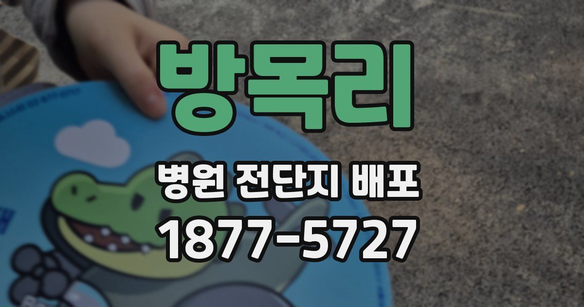 방목리 병원 전단지 배포