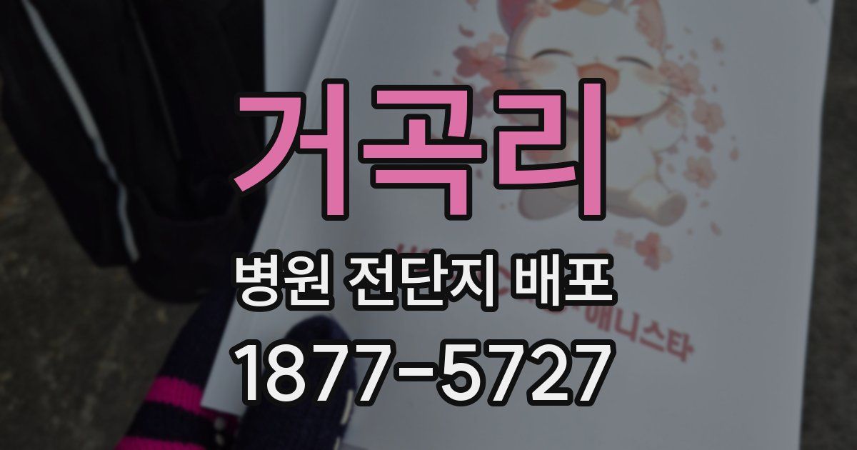 거곡리 병원 전단지 배포