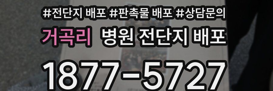 거곡리 병원 전단지 배포