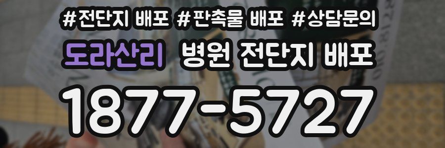 도라산리 병원 전단지 배포