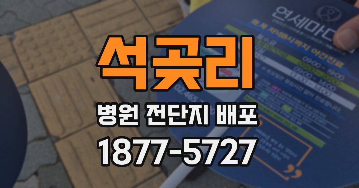 석곶리 병원 전단지 배포