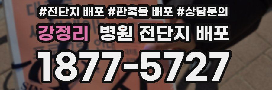 강정리 병원 전단지 배포