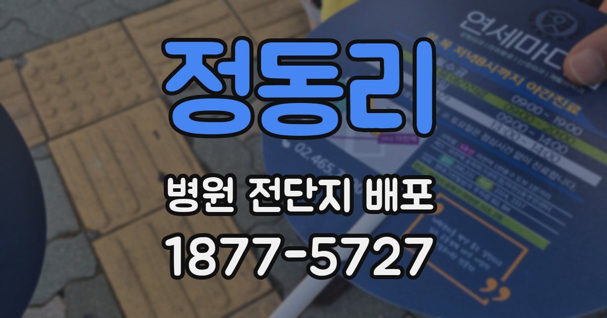 정동리 병원 전단지 배포