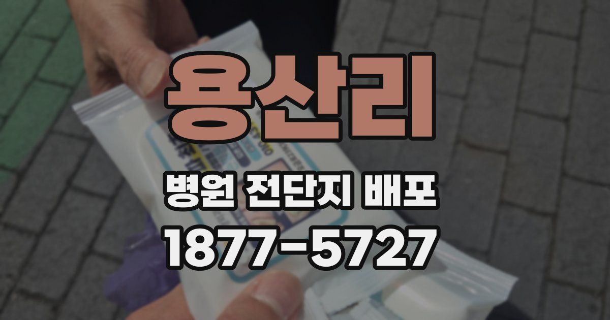 용산리 병원 전단지 배포