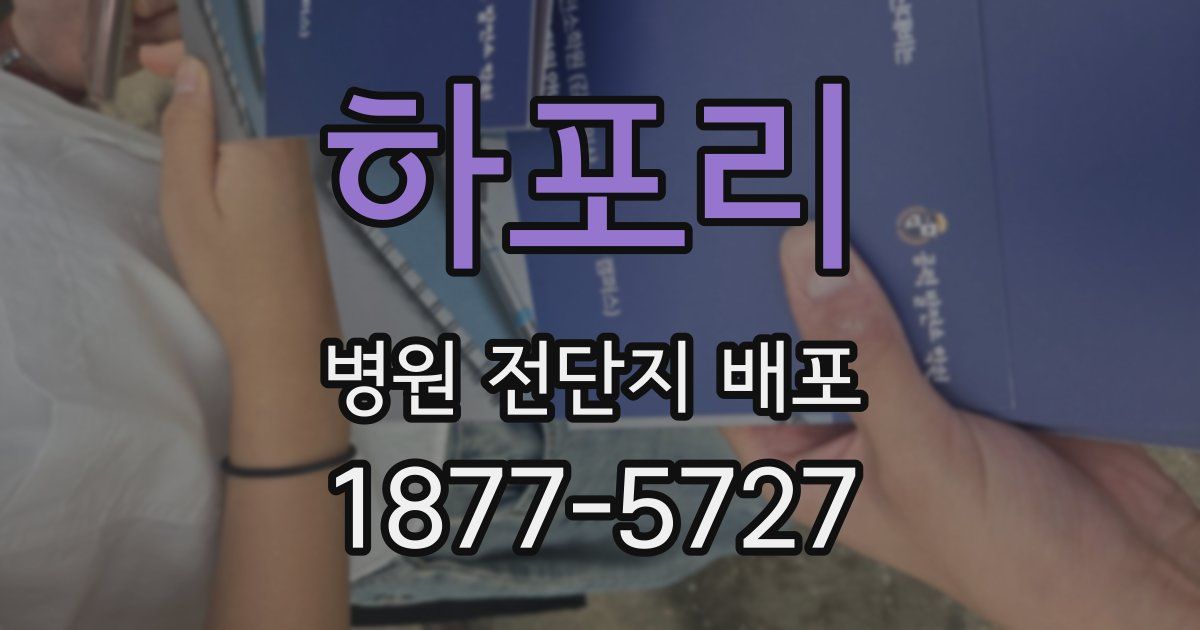 하포리 병원 전단지 배포