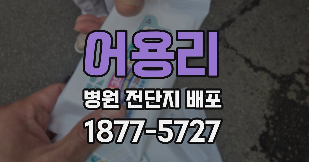 어용리 병원 전단지 배포