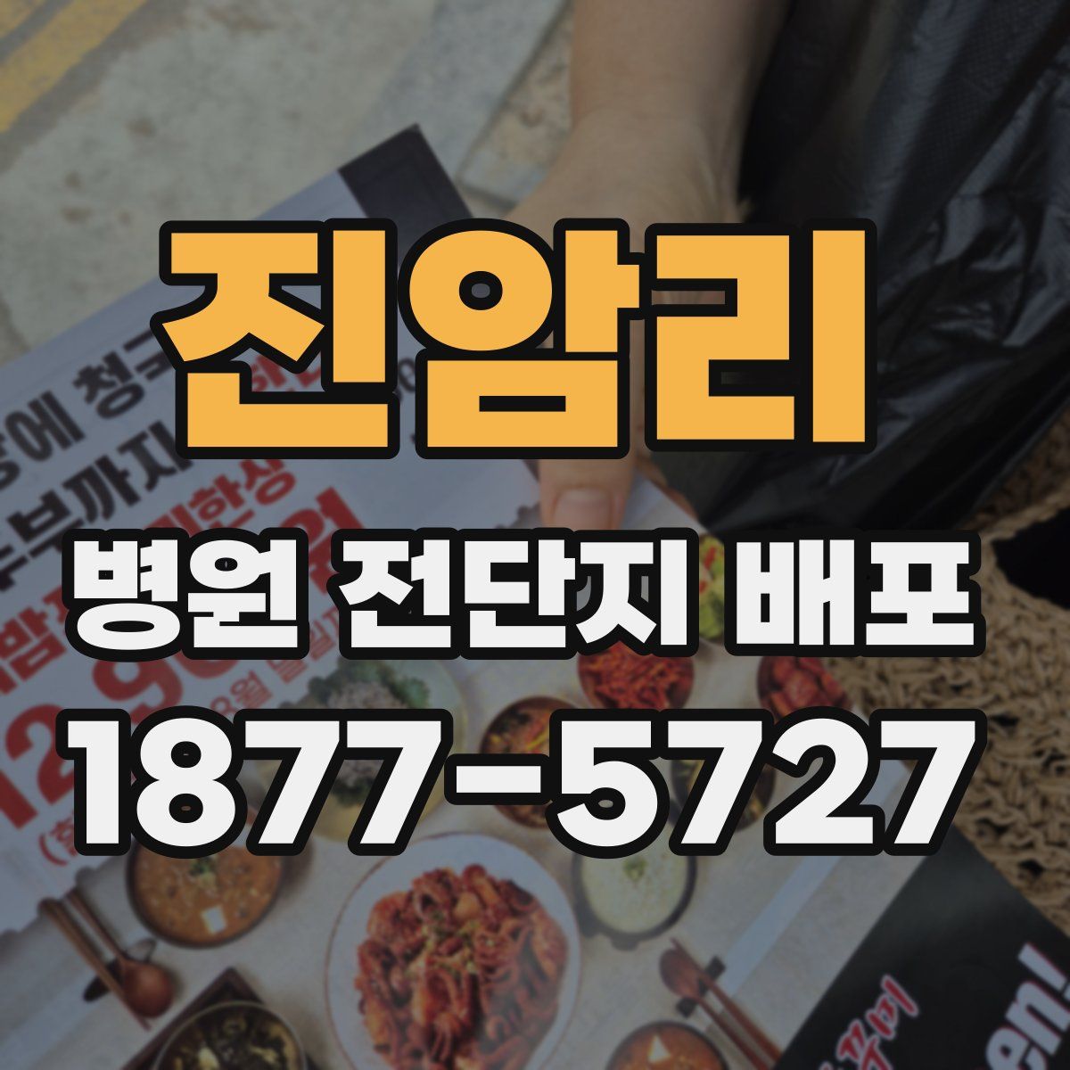 진암리 병원 전단지 배포