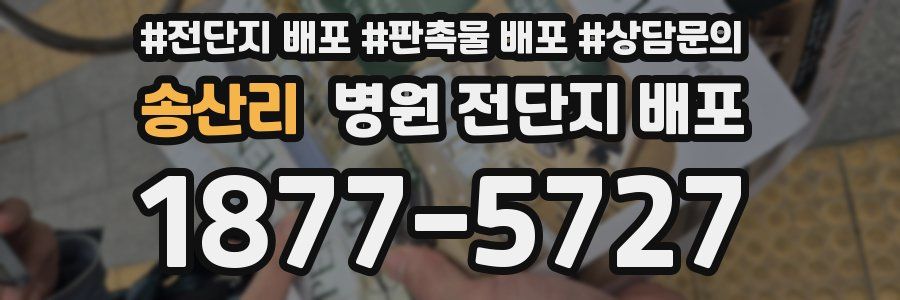 송산리 병원 전단지 배포