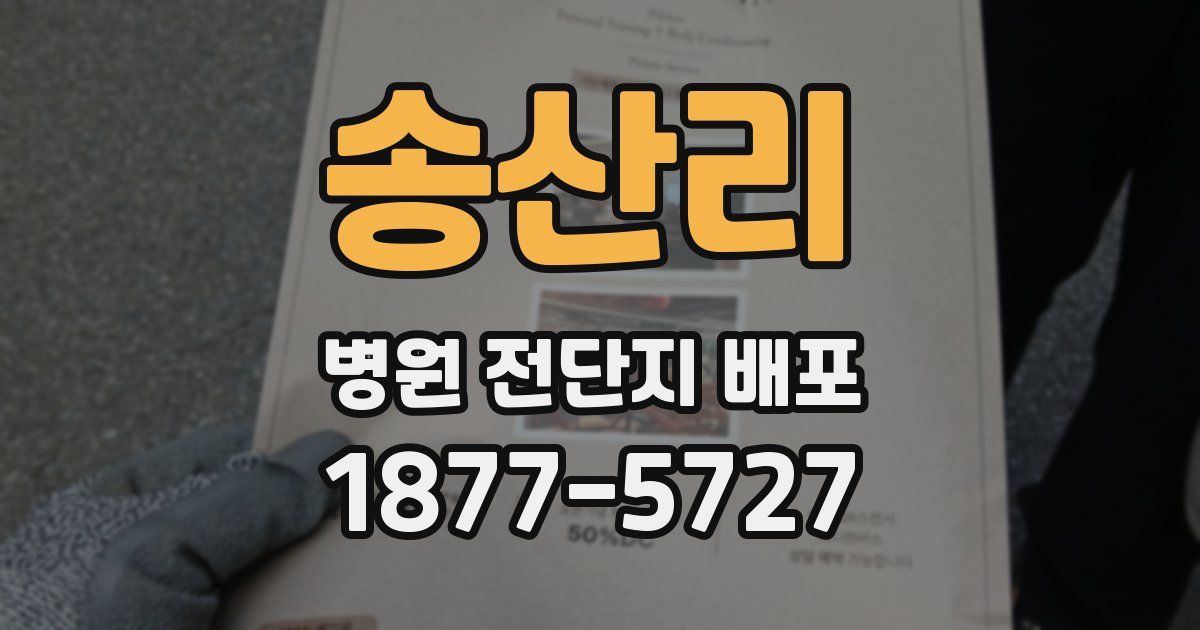 송산리 병원 전단지 배포