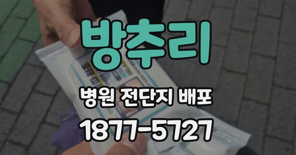 방추리 병원 전단지 배포