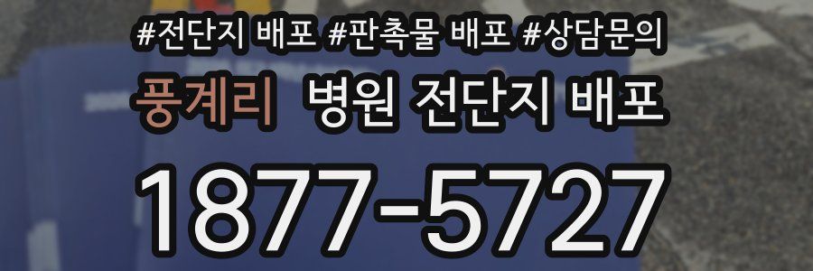 풍계리 병원 전단지 배포