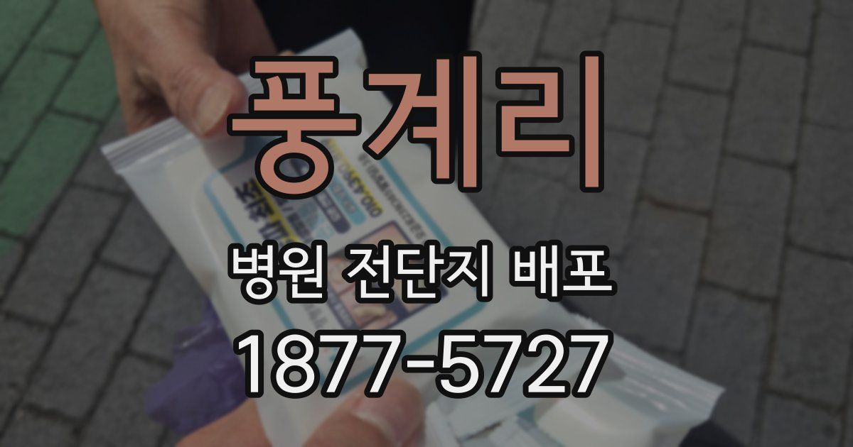 풍계리 병원 전단지 배포
