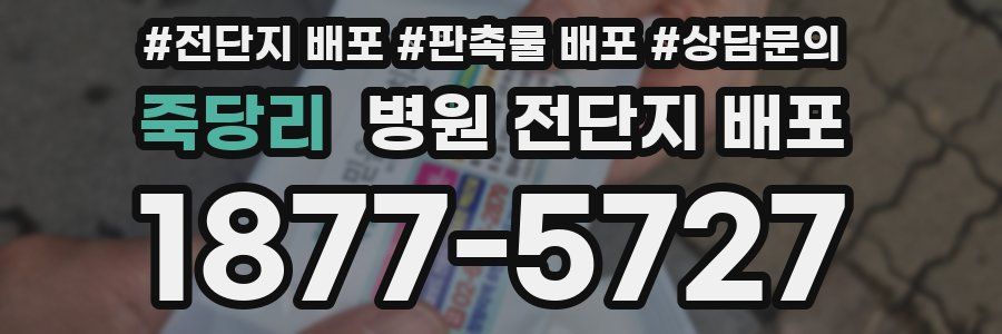 죽당리 병원 전단지 배포