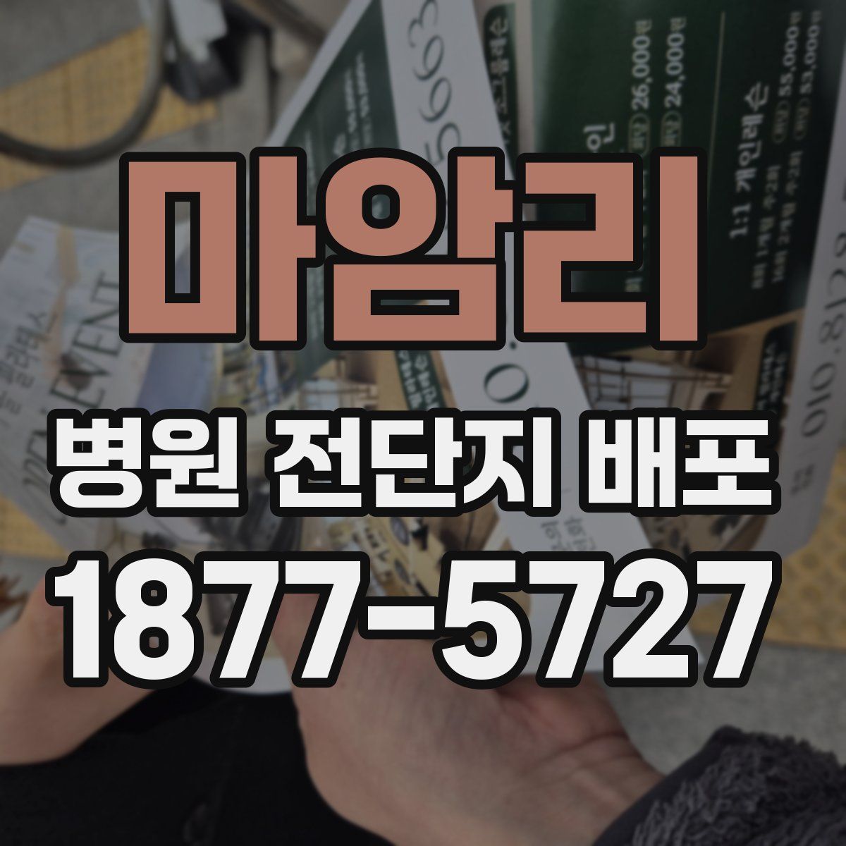 마암리 병원 전단지 배포