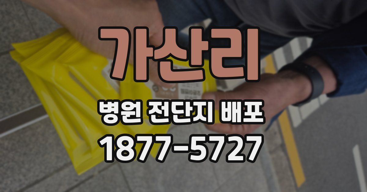 가산리 병원 전단지 배포