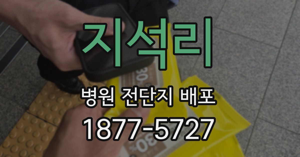 지석리 병원 전단지 배포