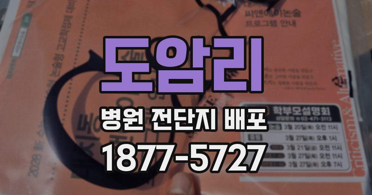 도암리 병원 전단지 배포