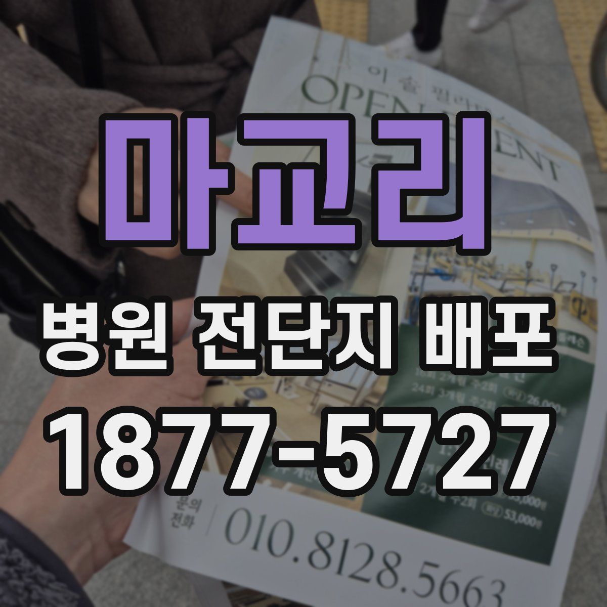 마교리 병원 전단지 배포