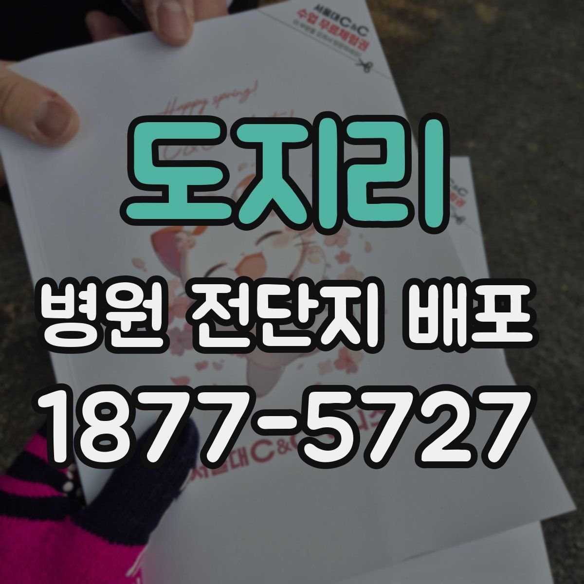 도지리 병원 전단지 배포