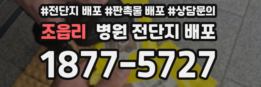조읍리 병원 전단지 배포