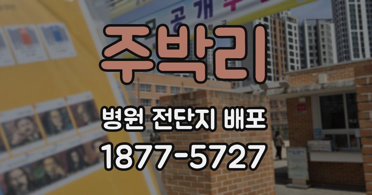 주박리 병원 전단지 배포