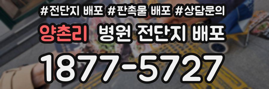 양촌리 병원 전단지 배포