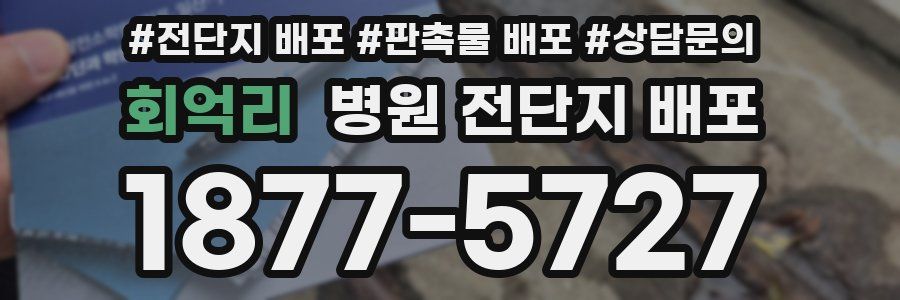 회억리 병원 전단지 배포