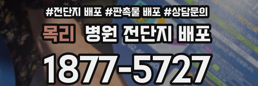 목리 병원 전단지 배포