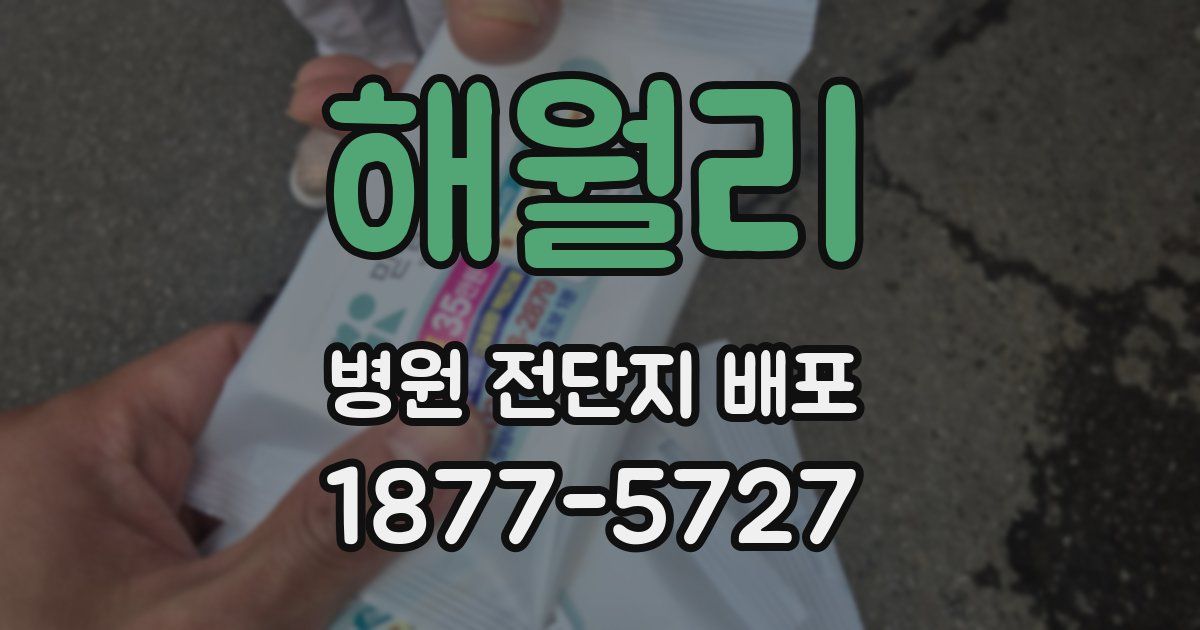 해월리 병원 전단지 배포