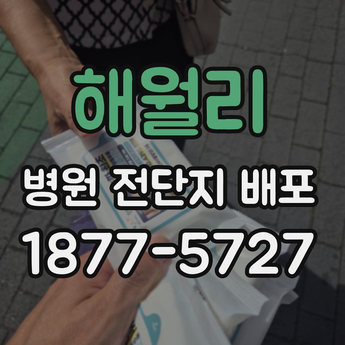 해월리 병원 전단지 배포