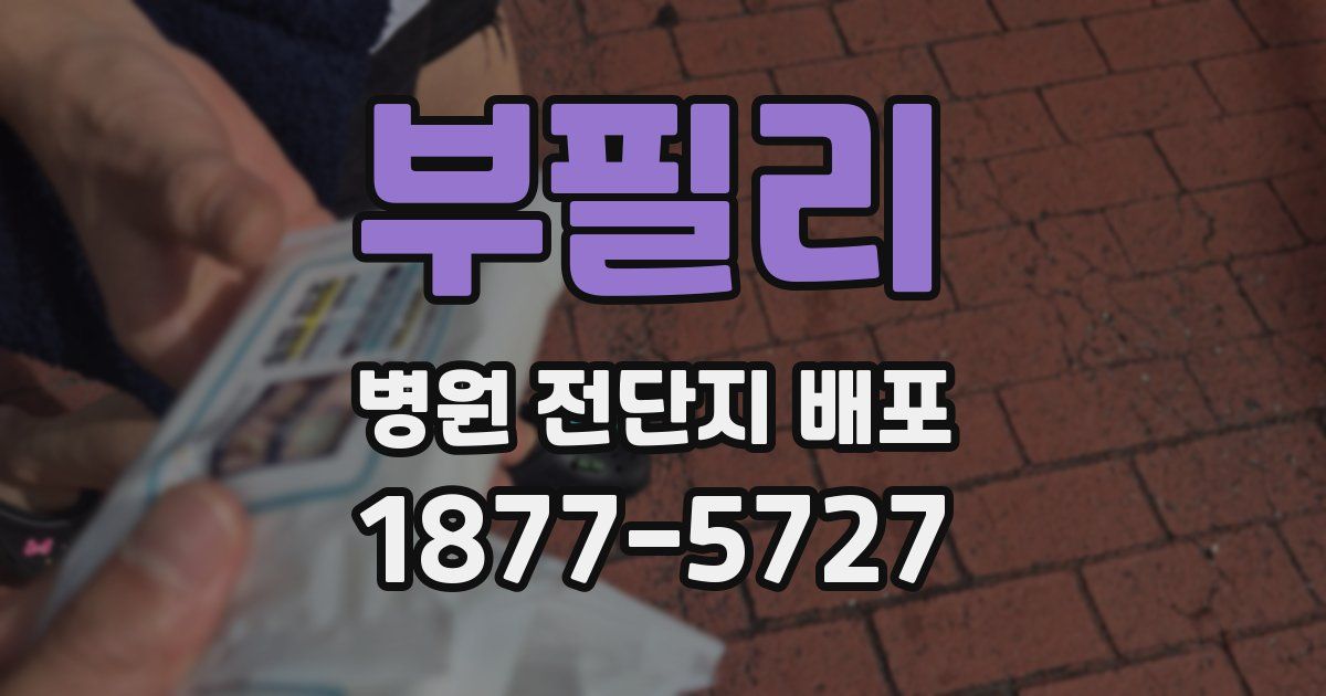 부필리 병원 전단지 배포