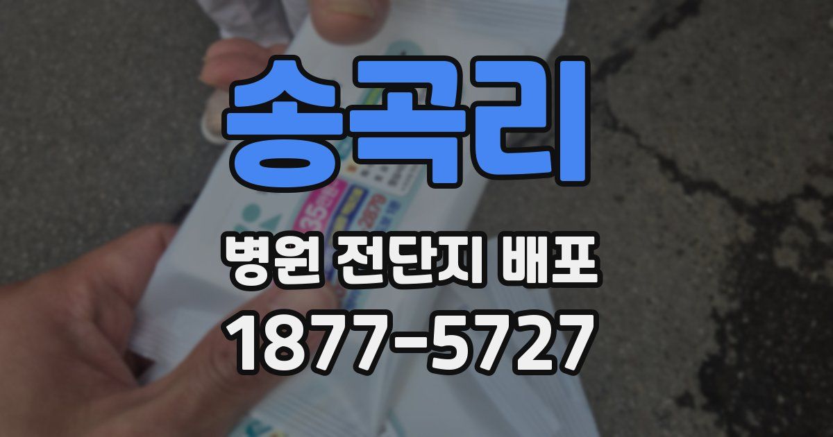 송곡리 병원 전단지 배포