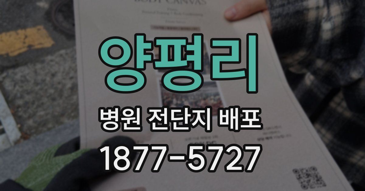 양평리 병원 전단지 배포