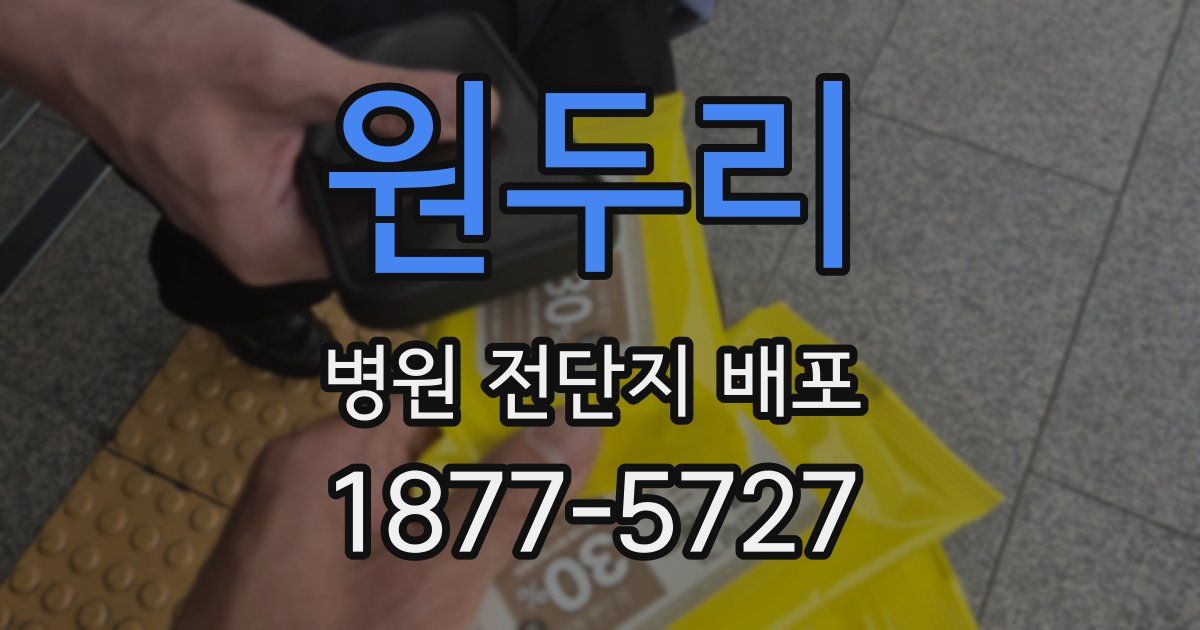 원두리 병원 전단지 배포