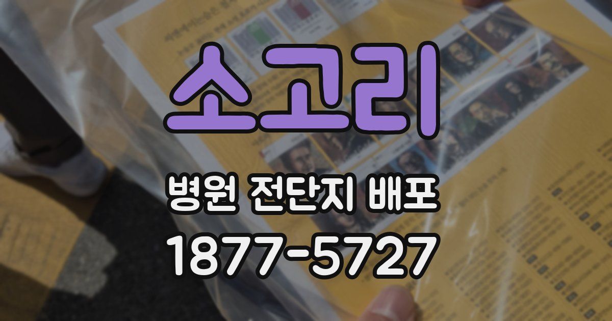 소고리 병원 전단지 배포