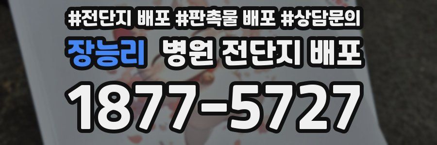 장능리 병원 전단지 배포