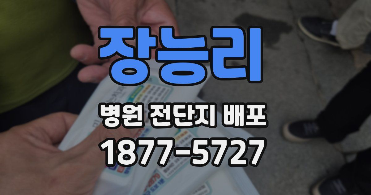 장능리 병원 전단지 배포