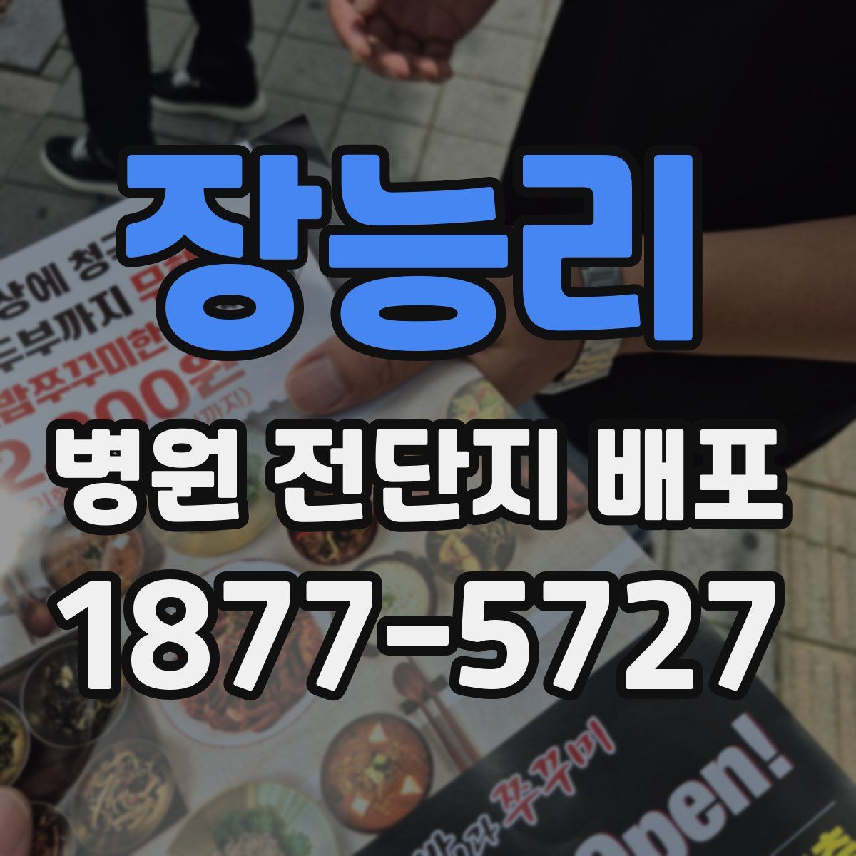 장능리 병원 전단지 배포