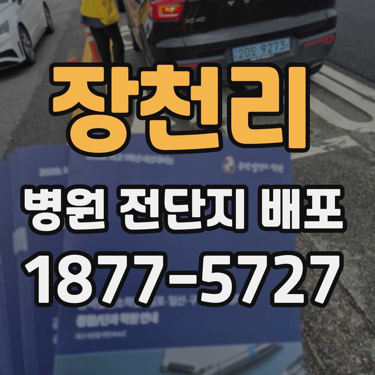 장천리 병원 전단지 배포